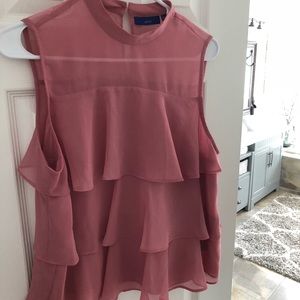 Apt 9 sheer top ruffle tank.